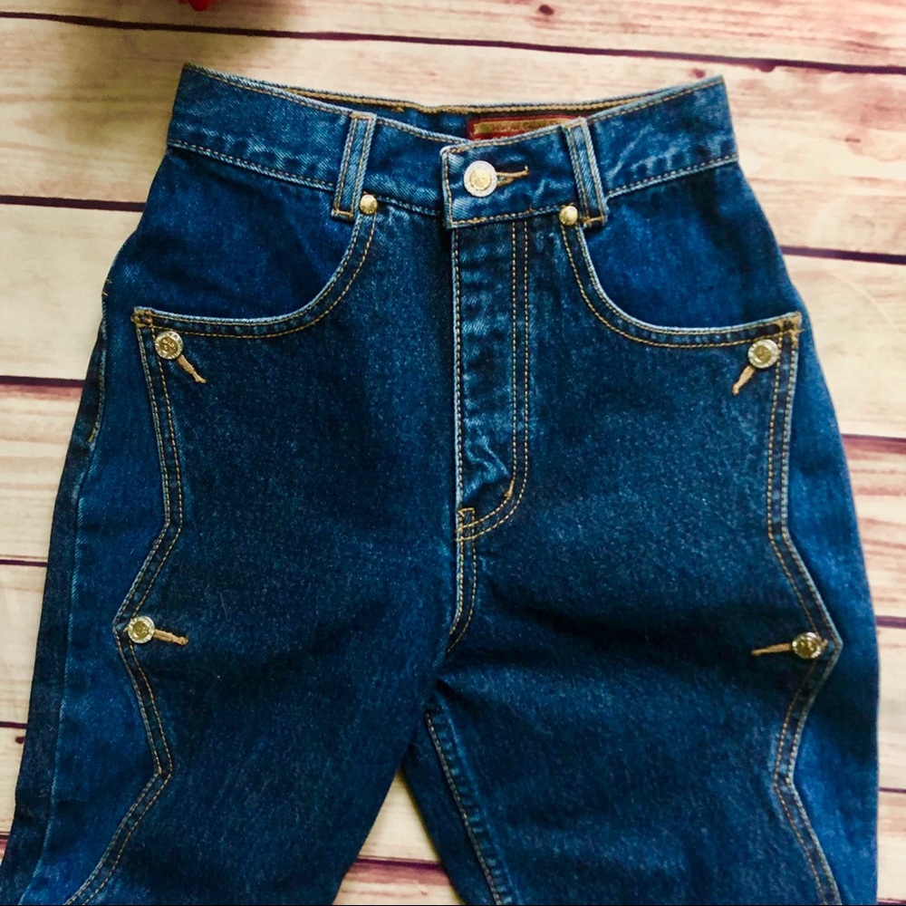 LAWMAN Vintage High Rise Embellished Western Jeans